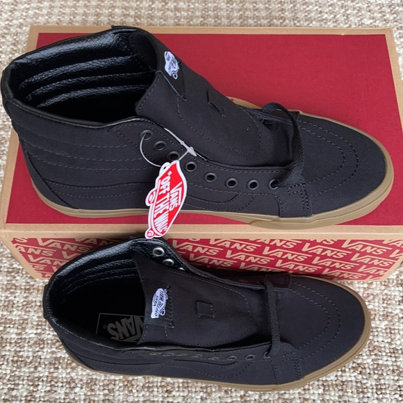 Vans Men’s Sk8-Hi Reissue Canvas Gum Black/Light Gum sneakers - Picture 5 of 16